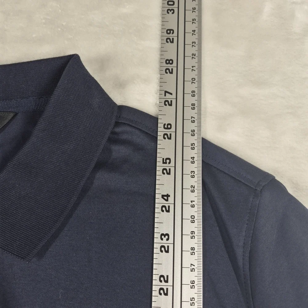 Banana Republic Luxe Touch Performance Polo Shirt Men's Medium Blue Slim Fit NWT
